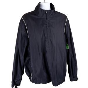 Izod XFG Mens Black  Performance 1/2 Zip Jacket XXL